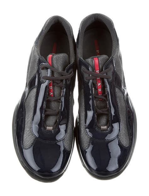 prada america's cup patent leather sneakers